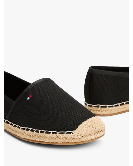Tommy Hilfiger White Flag Embroidery Canvas Espadrilles