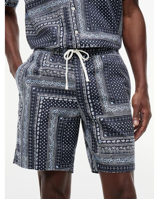 Tommy Hilfiger Blue Dover Bandana Print Regular Fit Shorts for men