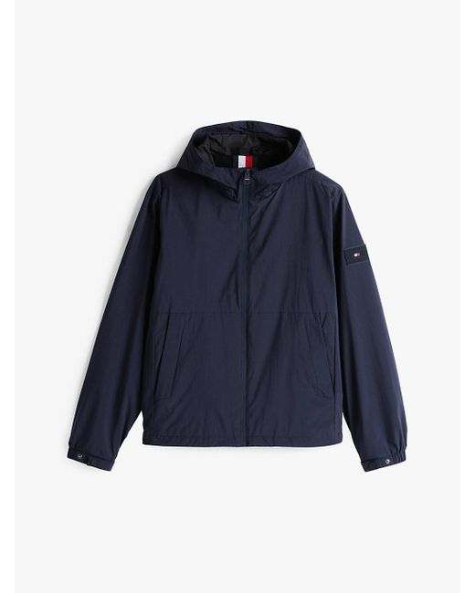 Giacca Con Cappuccio E Patch Logo di Tommy Hilfiger in Blue da Uomo