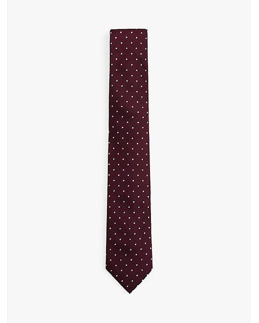 Tommy Hilfiger Zijde Jacquard Stropdas Met Stippen in het Purple voor heren