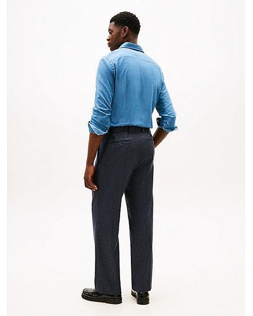 Tommy Hilfiger Smart Casual Hose Aus Wollmix in Blue für Herren