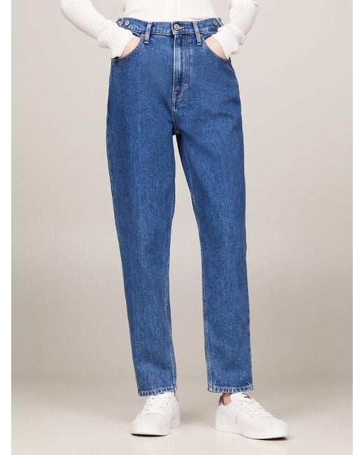 Tommy Hilfiger Blue Mom Ultra High Rise Tapered Jeans