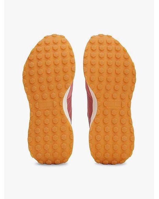 Tommy Hilfiger Suède Sneaker Met Profielzool in het Pink