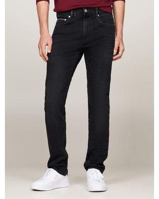 Tommy Hilfiger Th Flex Bleecker Black Slim Jeans for men