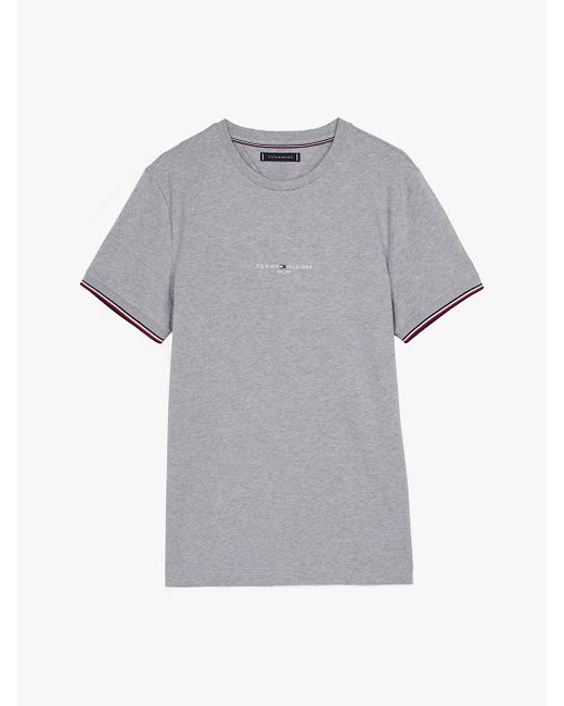 Tommy Hilfiger Gray Tipped Slim T-shirt for men