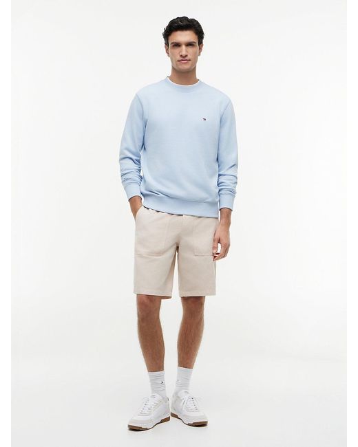 Tommy Hilfiger Blue Terry Crew Neck Sweatshirt for men