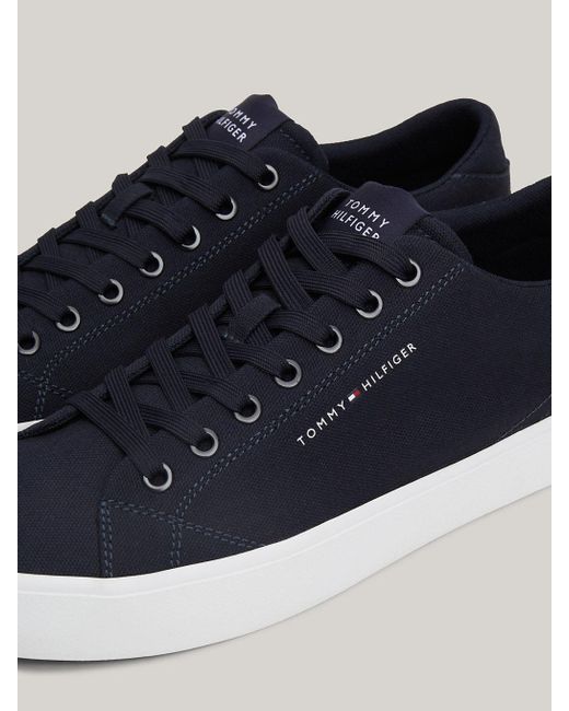Tommy Hilfiger Blue Essential Canvas Lace-up Trainers for men