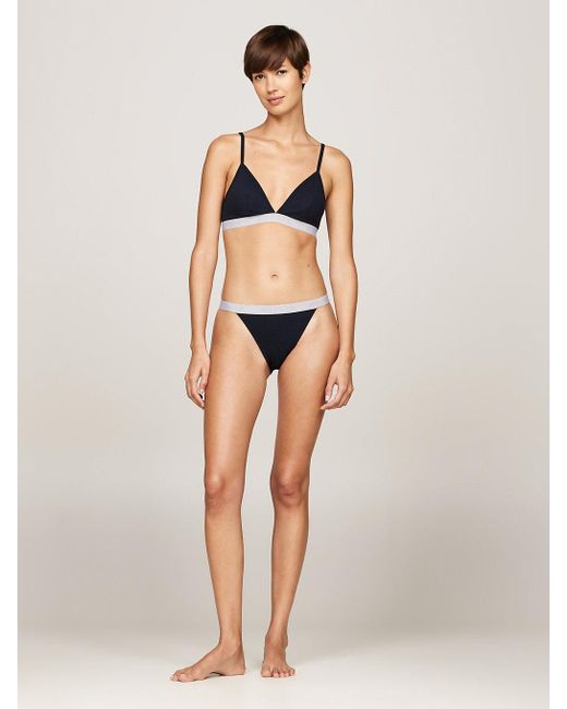Reggiseno Hilfiger Monotype A Triangolo di Tommy Hilfiger in Black