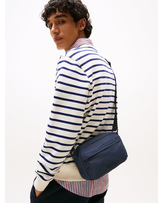 Borsa Reporter Con Logo di Tommy Hilfiger in Blue da Uomo