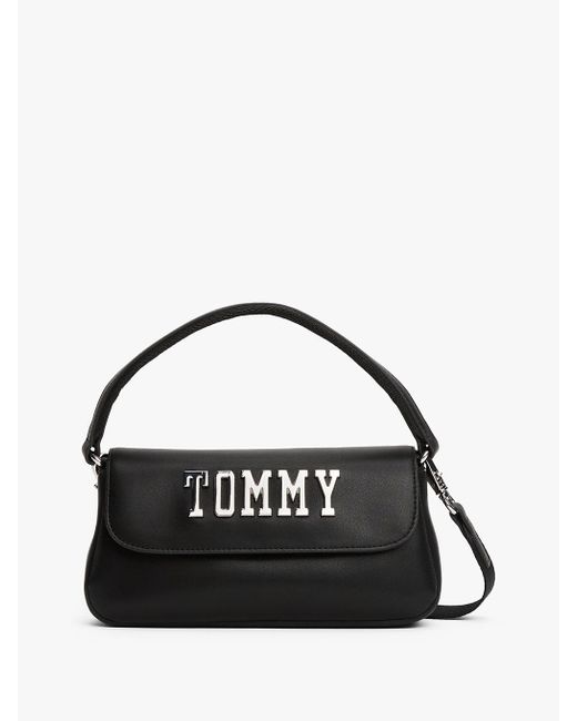 Borsa A Tracolla Con Patta E Manico di Tommy Hilfiger in Black