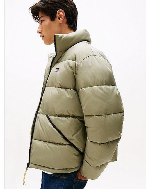 Tommy Hilfiger Waterafstotend Relaxed Crinkle-Pufferjack in het Gray voor heren