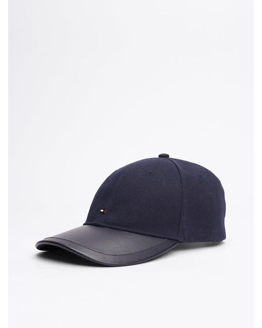 Tommy Hilfiger Blue Hilfiger Flag Smooth Peak Baseball Cap for men