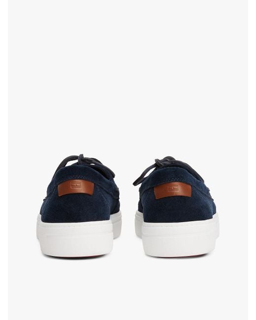 Chaussures Bateau Hybrides En Daim À Lacets Tommy Hilfiger pour homme en coloris Blue