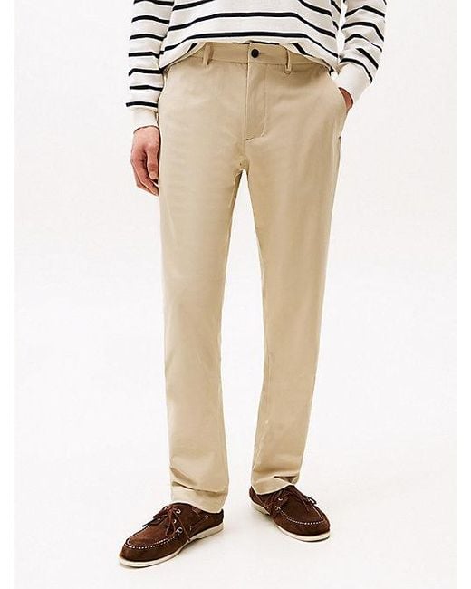 Tommy Hilfiger Denton Flex Chino Met Rechte Broekspijpen in het Brown voor heren