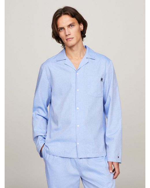 Chemise de pyjama TH Monogram tissée Tommy Hilfiger pour homme en coloris Blue