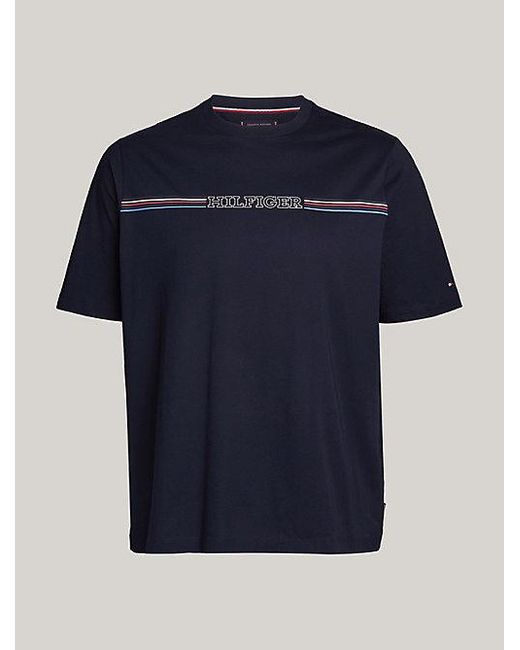 Tommy Hilfiger Plus Regular Fit T-shirt Met Logo in het Blue voor heren
