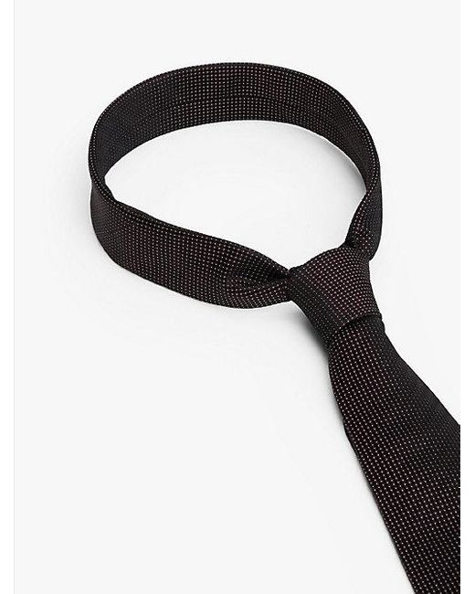 Tommy Hilfiger Zijden Jacquard Stropdas Met Microstip in het White voor heren