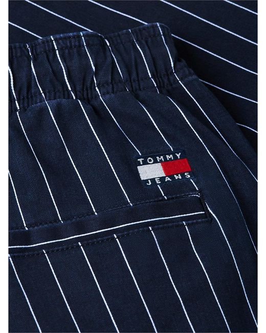 Tommy Hilfiger Blue Jaimie Relaxed Pinstripe Twill Trousers for men