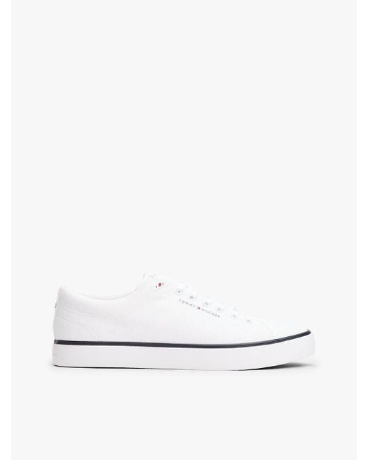 Baskets En Maille À Drapeau Brodé Tommy Hilfiger pour homme en coloris White