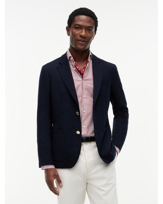 Tommy Hilfiger Blue New York Label Regular Fit Pure Wool Blazer for men