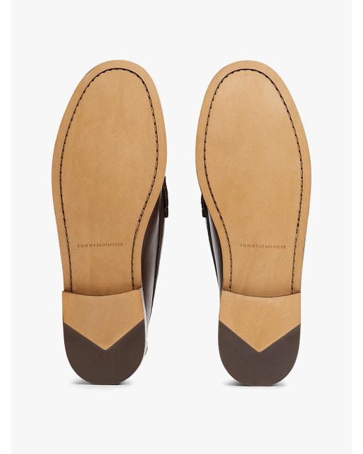 Mocassins À Pampilles En Cuir Tommy Hilfiger pour homme en coloris White