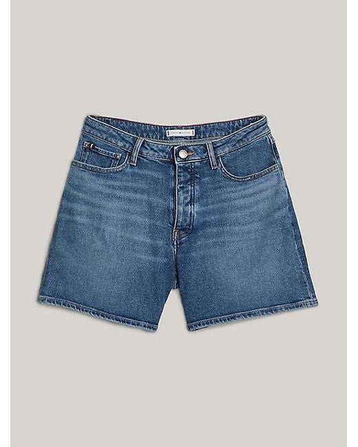 Tommy Hilfiger Blue Adaptive Jeans-Shorts mit hohem Bund
