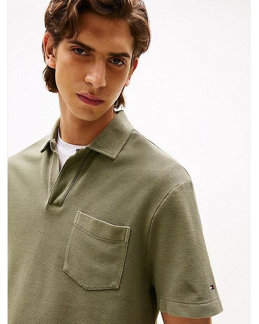 Tommy Hilfiger Relaxed Fit Gewassen Polo in het Green voor heren