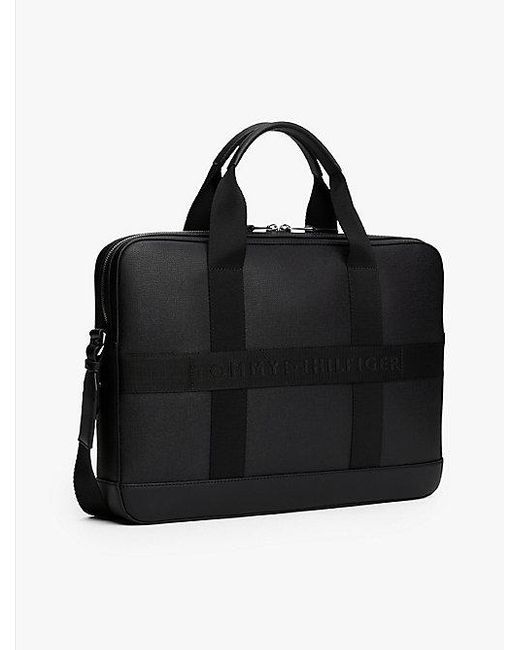 Tommy Hilfiger Moderne Crossbody Laptoptas Met Metallic Logo in het Black voor heren