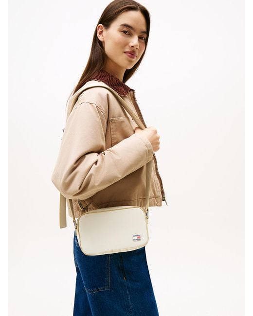 Tommy Hilfiger Natural Logo Plaque Crossbody Camera Bag
