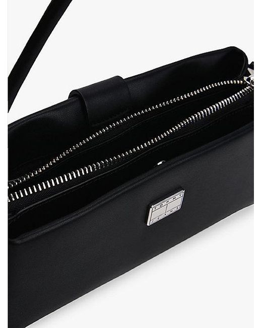 Tommy Hilfiger Black Schultertasche Mit Logo-Emblem