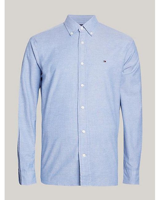 Tommy Hilfiger 1985 Th Flex Regular Oxford-overhemd in het Blue voor heren