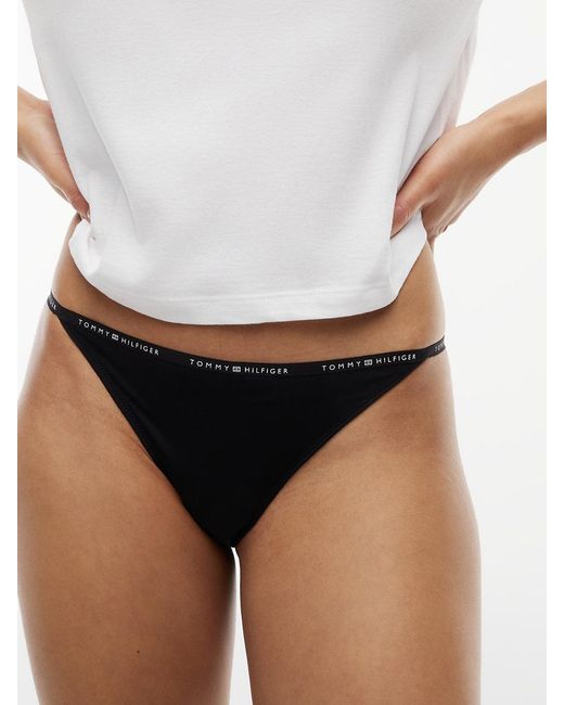 Tommy Hilfiger White 5-Pack Microfibre Thongs And Briefs