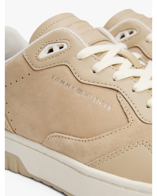 Chaussures De Baskel En Cuir Multitextures Tommy Hilfiger pour homme en coloris Natural