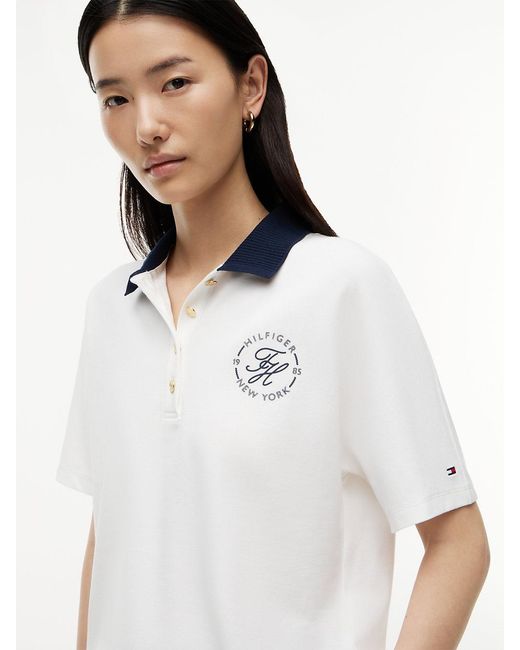 Tommy Hilfiger White Regular Fit-Tone Button Polo Shirt