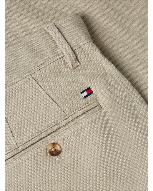Tommy Hilfiger Natural Denton Slim Straight Open Structured Chinos for men