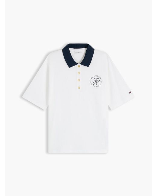 Tommy Hilfiger White Regular Fit-Tone Button Polo Shirt