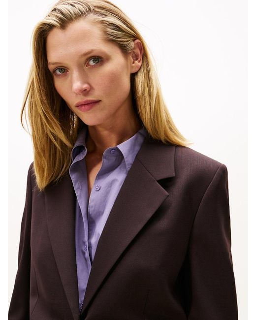 Blazer Timeless Regular Fit di Tommy Hilfiger in Brown