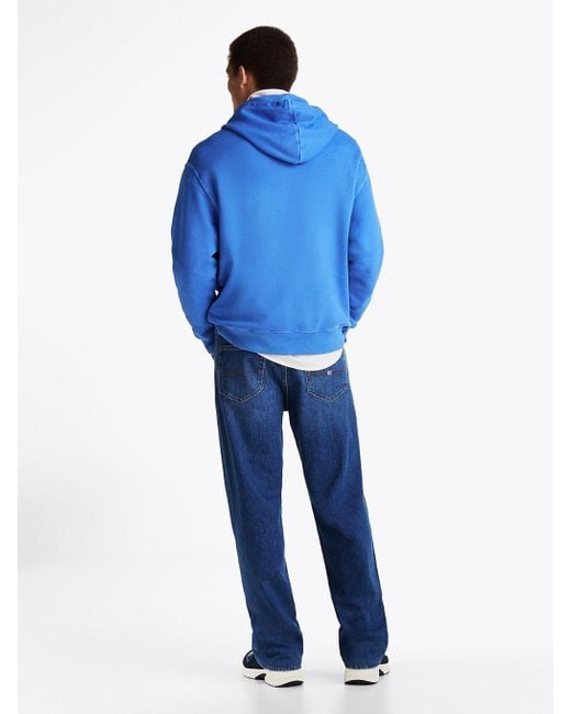 Felpa Varsity Relaxed Fit Con Cappuccio di Tommy Hilfiger in Blue da Uomo
