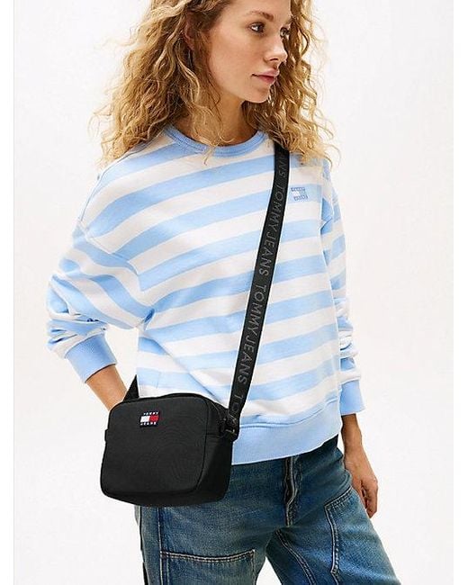 Tommy Hilfiger Black Essential Crossbody-Tasche Mit Logo