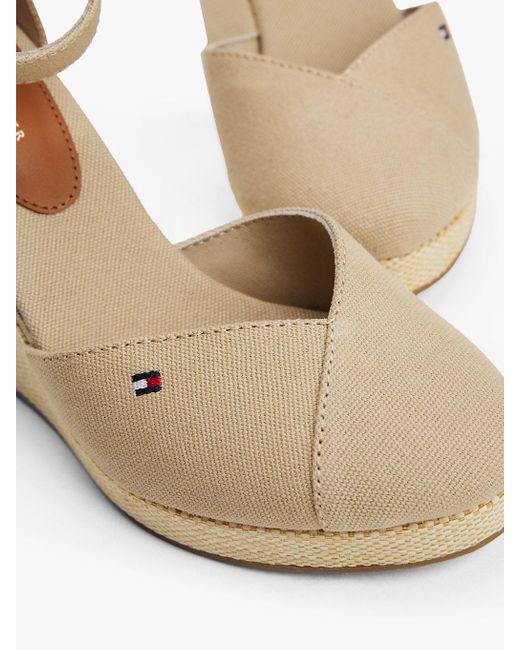 Espadrilles Compensées À Bride Cheville Tommy Hilfiger en coloris Natural