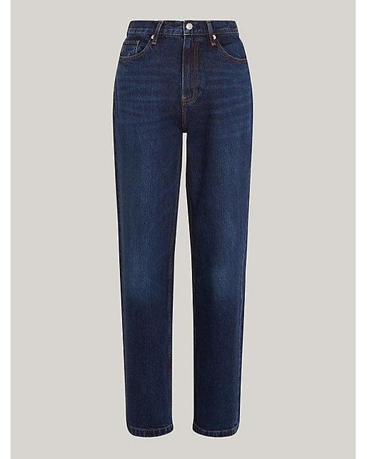 Tommy Hilfiger High Rise Straight Relaxed Jeans in het Blue