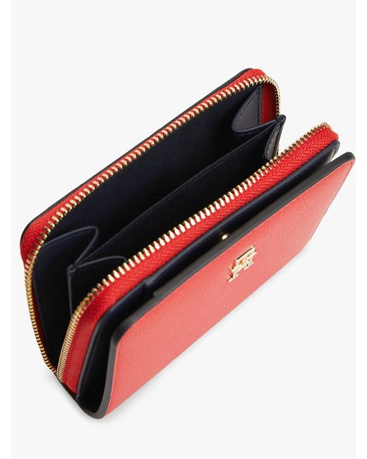 Tommy Hilfiger Red Hilfiger Icon Zip-Around Flap Wallet