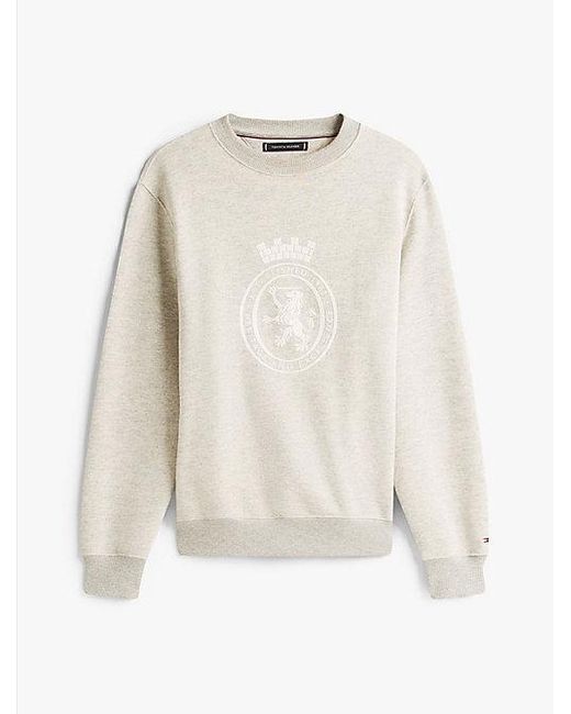 Tommy Hilfiger Varsity Fleece Sweatshirt Met Th-Embleem in het White voor heren