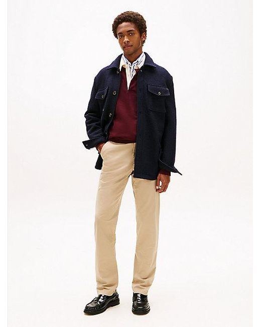 Tommy Hilfiger Denton Straight Fit Twill-Chinos in Black für Herren