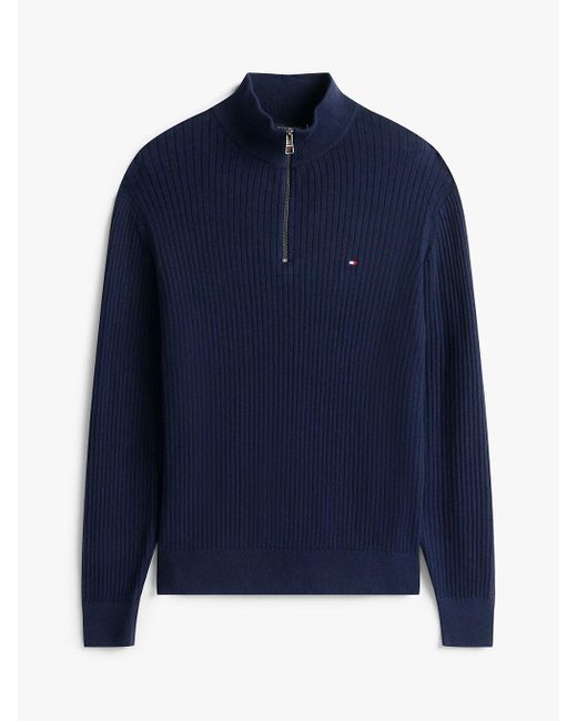 Pull Zippé Avec Cachemire Tommy Hilfiger pour homme en coloris Blue