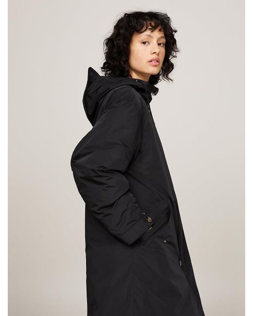 Tommy Hilfiger Black Water Repellent 2-in-1 Hooded Coat
