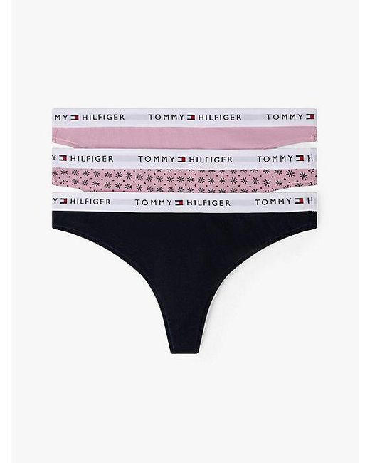 Tommy Hilfiger Essential Set Van 3 Strings Met Logoband in het Blue