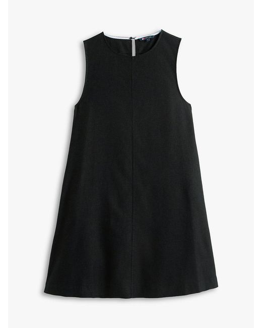Tommy Hilfiger Black Slim Linen Blend Mini A-line Dress