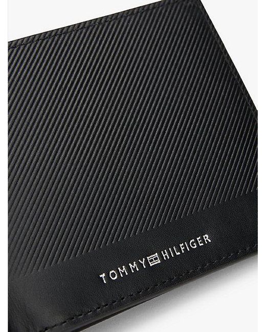Tommy Hilfiger Leren Bifold Portemonnee Met Logo in het Black voor heren