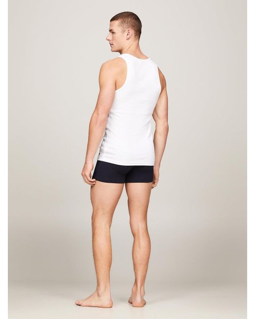 Tommy Hilfiger White 3-pack Premium Essential Flag Tank Tops for men